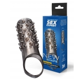 Дымчатая насадка на пенис с выпуклостями - 12 см. - Sex Expert - в Тамбове купить с доставкой
