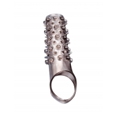 Дымчатая насадка на пенис с шипами и выпуклостями - 12 см. - Sex Expert - в Тамбове купить с доставкой