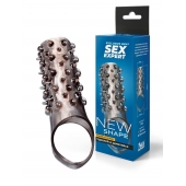 Дымчатая насадка на пенис с шипами и выпуклостями - 12,5 см. - Sex Expert - в Тамбове купить с доставкой