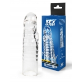 Прозрачная закрытая насадка на член - 15 см. - Sex Expert - в Тамбове купить с доставкой