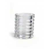 Прозрачная сквозная насадка на пенис с ребрышками - Sex Expert - в Тамбове купить с доставкой