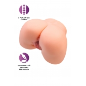 Телесный мастурбатор в форме попки с 2 любовными входами - No Name - в Тамбове купить с доставкой