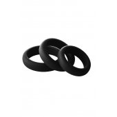 Набор из 3 черных эрекционных колец Smooth Silicone Cockring Pack - Dream Toys - в Тамбове купить с доставкой