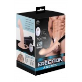 Телесный полый страпон с вибрацией Erection Agents - 24,1 см. - NMC - купить с доставкой в Тамбове