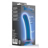 Синяя насадка с гладкой поверхностью Surrender 5.75 Inch Intermediate Pegging Dildo - 14,6 см. - Blush Novelties - купить с доставкой в Тамбове