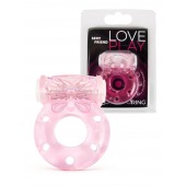 Розовое эрекционное виброкольцо с бабочкой - 1137 - в Тамбове купить с доставкой