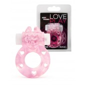 Розовое эрекционное виброкольцо в форме зайчика - 1137 - в Тамбове купить с доставкой