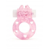 Розовое эрекционное виброкольцо в форме зайчика - 1137 - в Тамбове купить с доставкой