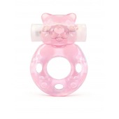 Розовое эрекционное виброкольцо в форме мишки - 1137 - в Тамбове купить с доставкой