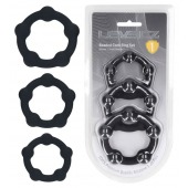 Набор из 3 эрекционных колец Beaded Silicone Cockring Set - Shots Media BV - в Тамбове купить с доставкой