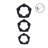 Набор из 3 эрекционных колец Beaded Silicone Cockring Set - Shots Media BV - в Тамбове купить с доставкой