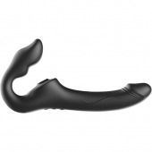 Черный безремневой страпон с 3 моторами - Ibiza - купить с доставкой в Тамбове