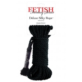 Черная веревка для фиксации Deluxe Silky Rope - 9,75 м. - Pipedream - купить с доставкой в Тамбове