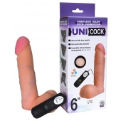 Фаллическая насадка Харнесс UNICOCK 6  с вибрацией - 18 см. - LOVETOY (А-Полимер) - купить с доставкой в Тамбове