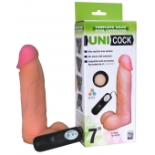 Фаллическая насадка Харнесс UNICOCK 7  с вибрацией - 19 см. - LOVETOY (А-Полимер) - купить с доставкой в Тамбове