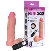 Фаллическая насадка Харнесс UNICOCK 8  с вибрацией - 20 см. - LOVETOY (А-Полимер) - купить с доставкой в Тамбове