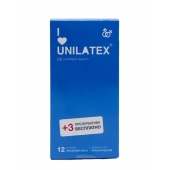 Классические презервативы Unilatex Natural Plain - 12 шт. + 3 шт. в подарок - Unilatex - купить с доставкой в Тамбове
