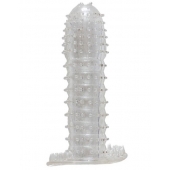 Гелевая прозрачная насадка c шипами - 12 см. - Toyfa Basic - в Тамбове купить с доставкой Гелевая прозрачная насадка c шипами - 12 см. - Toyfa Basic - в Тамбове купить с доставкой