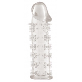 Гелевая прозрачная насадка с шипами - 12 см. - Toyfa Basic - в Тамбове купить с доставкой