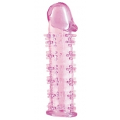 Гелевая розовая насадка на фаллос с шипами - 12 см. - Toyfa Basic - в Тамбове купить с доставкой Гелевая розовая насадка на фаллос с шипами - 12 см. - Toyfa Basic - в Тамбове купить с доставкой