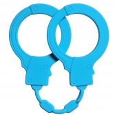 Голубые силиконовые наручники Stretchy Cuffs Turquoise - Lola Games - купить с доставкой в Тамбове