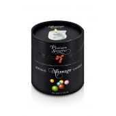 Массажная свеча с ароматом бубль-гума Bougie de Massage Gourmande Bubble Gum - 80 мл. - Plaisir Secret - купить с доставкой в Тамбове