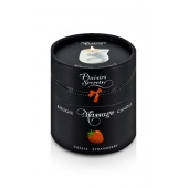 Массажная свеча с ароматом клубники Bougie de Massage Gourmande Fraise - 80 мл. - Plaisir Secret - купить с доставкой в Тамбове