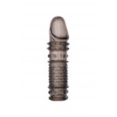 Дымчатая закрытая насадка ToyFa XLover с чешуйками и пупырышками - 13,5 см. - ToyFa - в Тамбове купить с доставкой