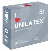 Презервативы с рёбрами Unilatex Ribbed - 3 шт. - Unilatex - купить с доставкой в Тамбове