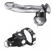Утяжка для мошонки и пениса Cock Ring With 1  Ball Stretcher And Optional Weight Ring - BlueLine - купить с доставкой в Тамбове