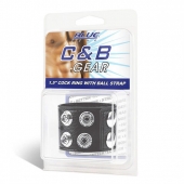 Ремень на член и мошонку 1.5  Cock Ring With Ball Strap - BlueLine - купить с доставкой в Тамбове