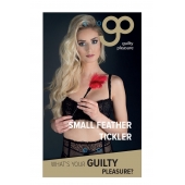 Пластиковая метелочка с красными пёрышками Small Feather Tickler - 32 см. - Blush Novelties - купить с доставкой в Тамбове