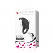 Чёрное эрекционное кольцо с вибрацией Rabbit Vibrator - Baile - в Тамбове купить с доставкой
