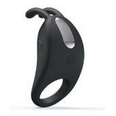 Чёрное эрекционное кольцо с вибрацией Rabbit Vibrator - Baile - в Тамбове купить с доставкой