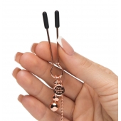 Золотистые зажимы для сосков и клитора All Sensation Nipple and Clitoral Chain - Fifty Shades of Grey - купить с доставкой в Тамбове