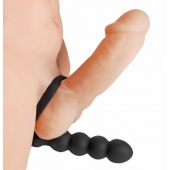Насадка для двойного проникновения Double Fun Cock Ring with Double Penetration Vibe - XR Brands - в Тамбове купить с доставкой