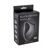 Чёрное эрекционное кольцо с анальной пробкой Button Anal Plug - Lola Games - в Тамбове купить с доставкой
