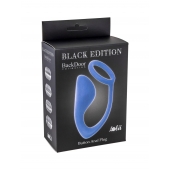 Синее эрекционное кольцо с анальной пробкой Button Anal Plug - Lola Games - в Тамбове купить с доставкой