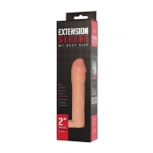 Телесная насадка-удлинитель Extension sleeve с подхватом - 17 см. - Sitabella - в Тамбове купить с доставкой