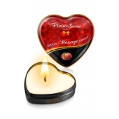 Массажная свеча с ароматом персика Bougie Massage Candle - 35 мл. - Plaisir Secret - купить с доставкой в Тамбове