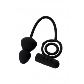 Чёрное эрекционное кольцо с вибростимулятором и анальным хвостом - Erotist Adult Toys - в Тамбове купить с доставкой