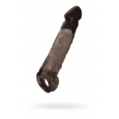 Чёрная насадка на пенис Tс подхватом - 19,5 см. - ToyFa - в Тамбове купить с доставкой