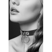 Узенький ошейник из полиуретана с кольцом - Bijoux Pour Toi - купить с доставкой в Тамбове