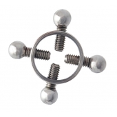 Серебристые зажимы для сосков на винтах - ToyFa - купить с доставкой в Тамбове