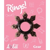 Чёрное эрекционное кольцо Rings Gear - Lola Games - в Тамбове купить с доставкой