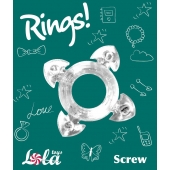 Прозрачное эрекционное кольцо Rings Screw - Lola Games - в Тамбове купить с доставкой