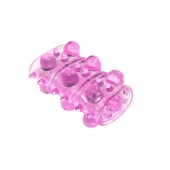 Розовая насадка на пенис Rings Armour - Lola Games - в Тамбове купить с доставкой