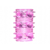 Розовая насадка на пенис Rings Armour - Lola Games - в Тамбове купить с доставкой