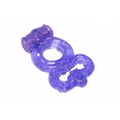 Фиолетовое эрекционное кольцо Rings Treadle с подхватом - Lola Games - в Тамбове купить с доставкой