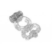 Прозрачное эрекционное кольцо Rings Treadle с подхватом - Lola Games - в Тамбове купить с доставкой